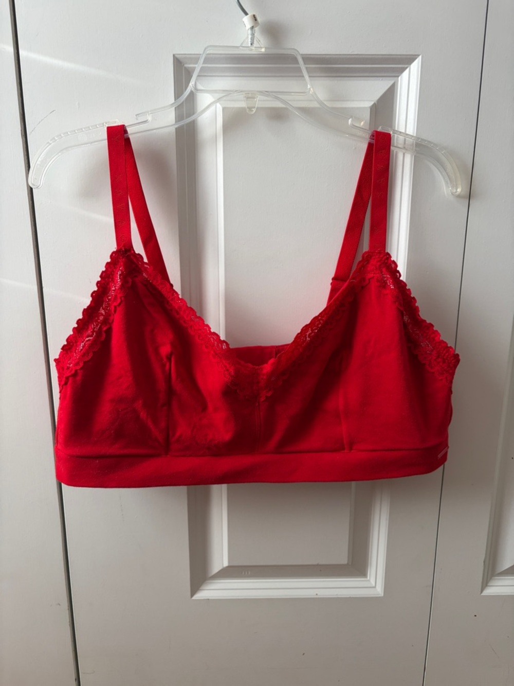 Savage X Fenty Red Lace-Trim Wireless Bralette Size 3X